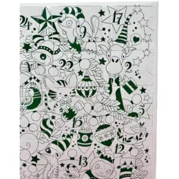 Printed Advent Calendar White Close Up